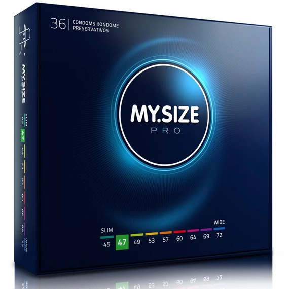 MY SIZE – prémium 47 mm-es óvszer 36 darabos kiszerelésben