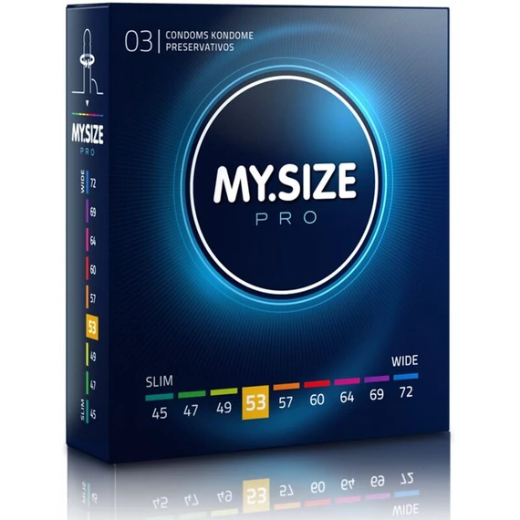 MY SIZE - prémium 53 mm-es óvszer 3 darabos kiszerelésben