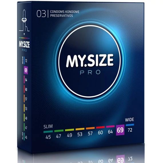 MY SIZE - Prémium 69 mm óvszer 3 db-os kiszerelésben
