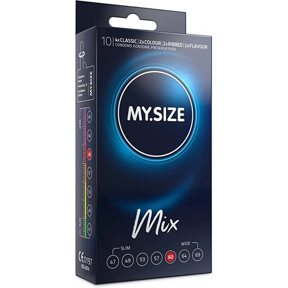 MY SIZE - MIX óvszerek 60 mm, 10 db-os kiszerelés