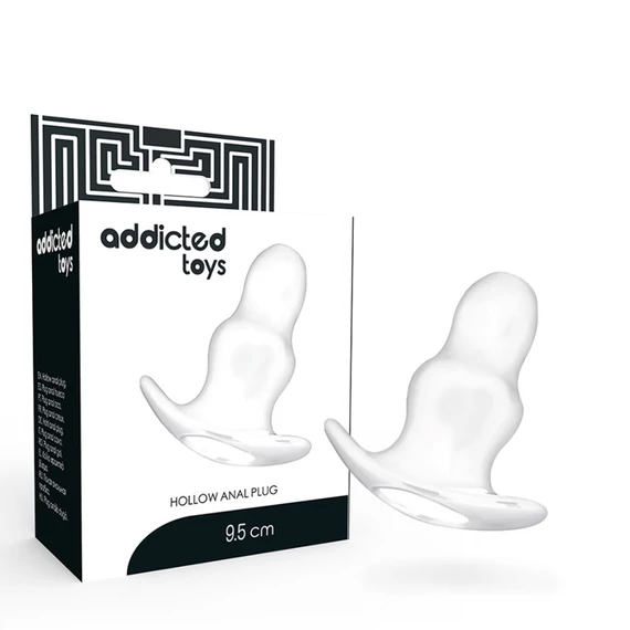 ADDICTED TOYS - közepes anál tágító, 9,5 cm, átlátszó