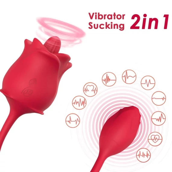 ARMONY - Rózsa 2 az 1-ben csiklóizgató és vibrátor, 10 üzemmódban