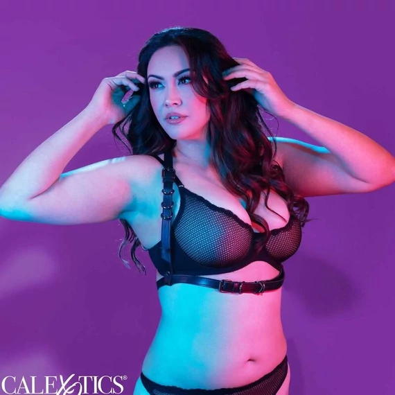 CALEXOTICS - Euphoria Plus Size – dizájnos kõtö harness fekete