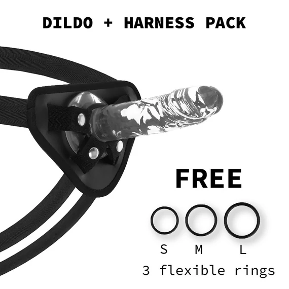X RAY - átütő erejű strap-on dildó 18 cm hosszú 4 cm átmérőjű