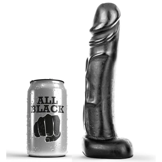 ALL BLACK - elegáns, 22 cm-es prémium dildó