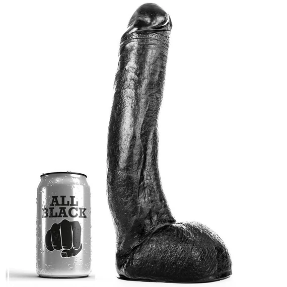 All Black – 29 cm ívelt dildó prémium élményhez