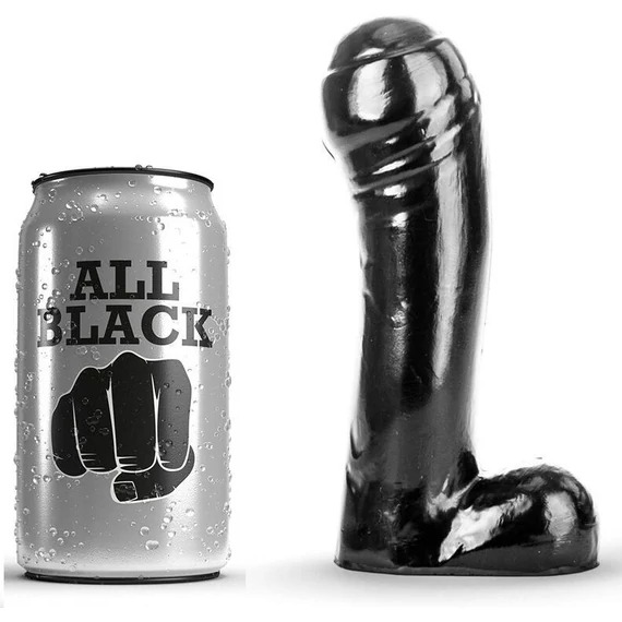 ALL BLACK – 15 cm-es prémium dildó fekete színben