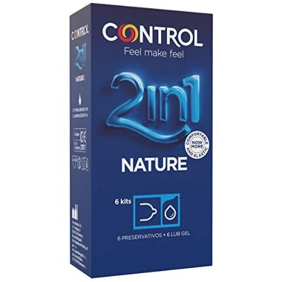 CONTROL - DUO NATURA 2 az 1-ben óvszer és síkosító