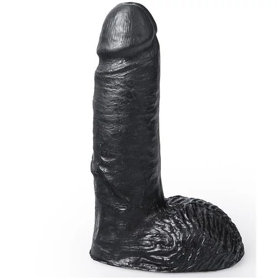 HUNG SYSTEM – élethű fekete dildó, 19 cm