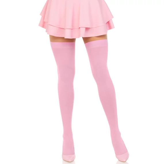 LEG AVENUE – prémium rózsaszín nylon combfixek