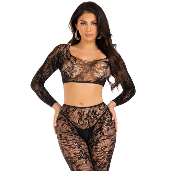 LEG AVENUE – stílusos top és harisnyás szett