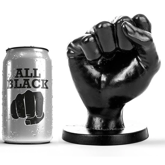 ALL BLACK - 14 cm-es anális maszturbátor