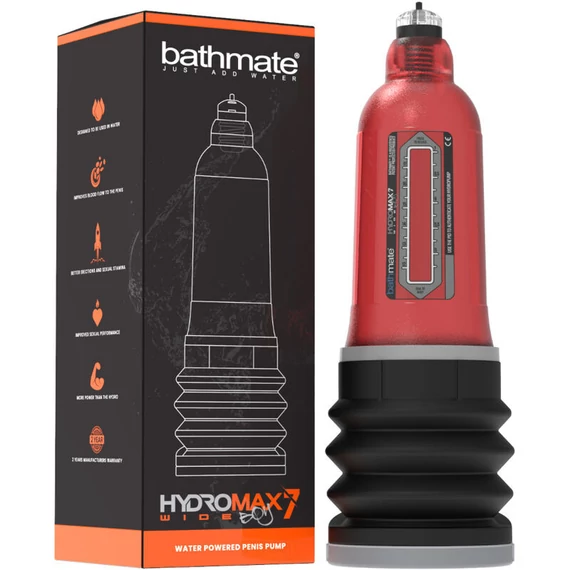 Bathmate Hydromax 7 – víz alatti péniszpumpa piros színben