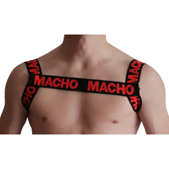 MACHO - duplarészes piros heveder