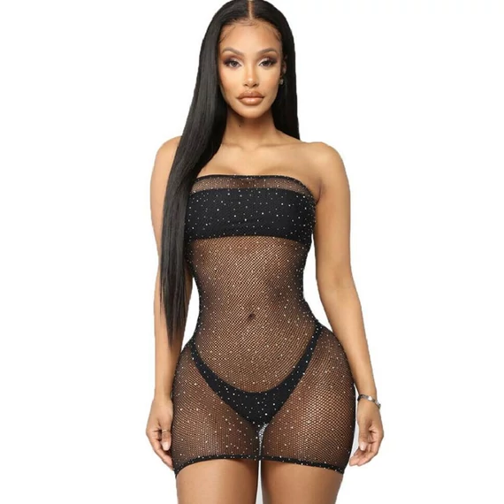 QUEEN LINGERIE – gyönyörű, testhezálló, gyöngyökkel díszített ruha