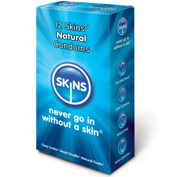 SKINS - prémium természetes óvszer csomag (12 db)