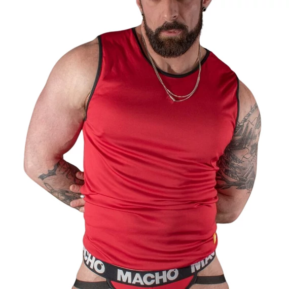 Macho - Prémium piros póló S/M méretben