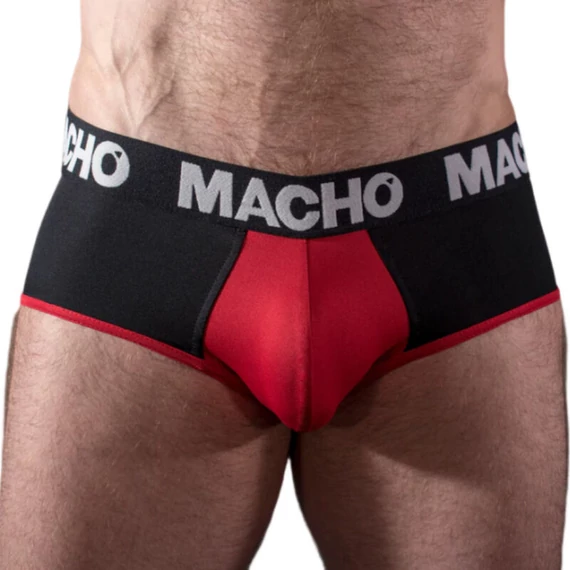 Macho - elegáns fekete-piros férfi slip prémium minőségben