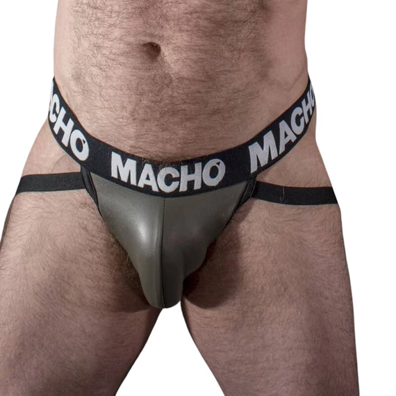 MACHO - prémium férfi jock, szürke-beige bőrből
