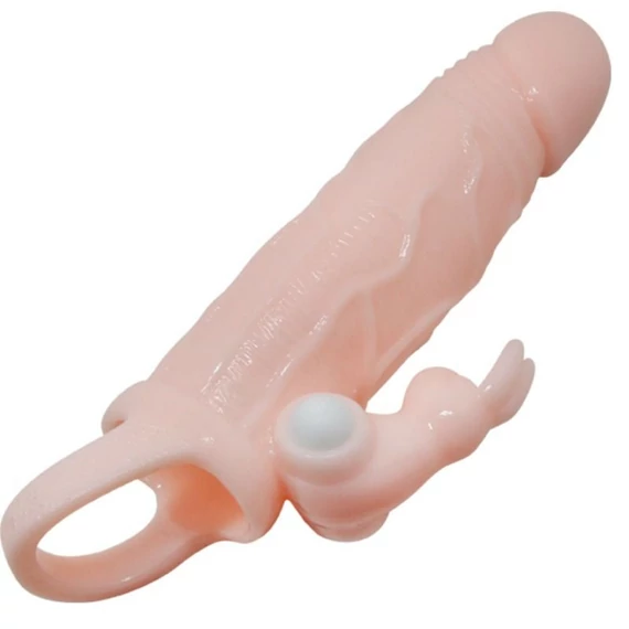 BAILE Brave Man – 16.5 cm-es dupla motoros péniszburkolat nyúlvánnyal