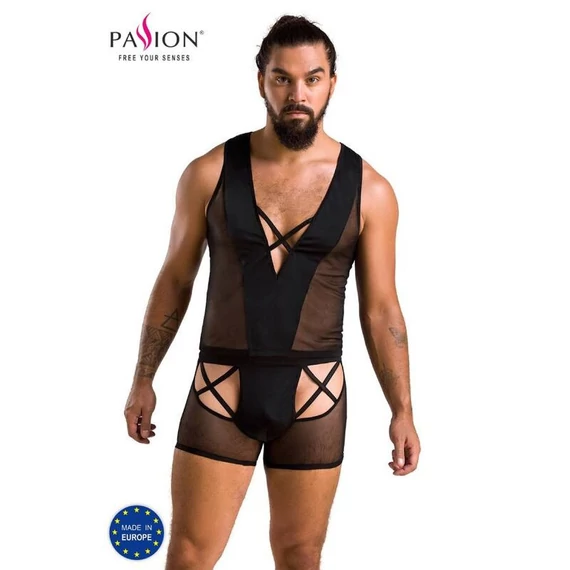 PASSION 054 - stílusos fekete szett S/M méretben