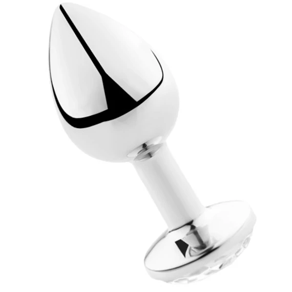 SECRETPLAY – transzparens alumínium anál plug 8 cm