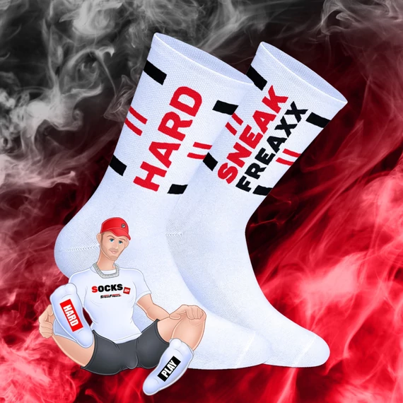 Hard Play – prémium fehér zokni, a játékos szenvedélyért