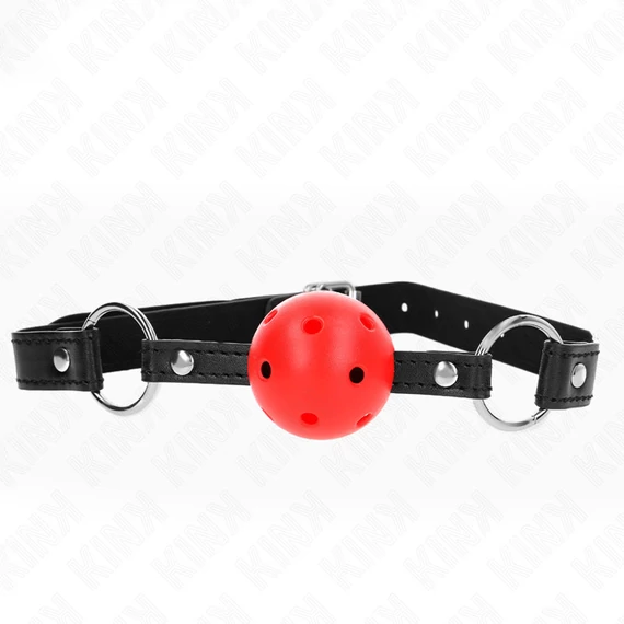 KINK – üreges, kemény piros golyós gag 4,5 cm