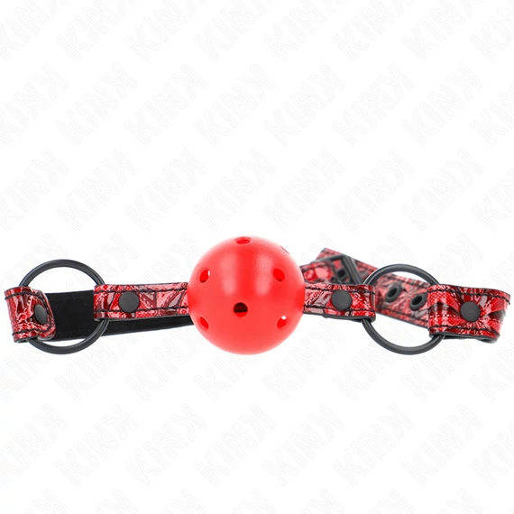 KINK - állítható 4,5 cm gumi golyó gag, 42-60 cm 