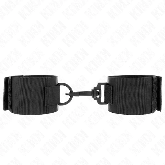 KINK - fekete nylon csuklókötözők prémium élvezethez