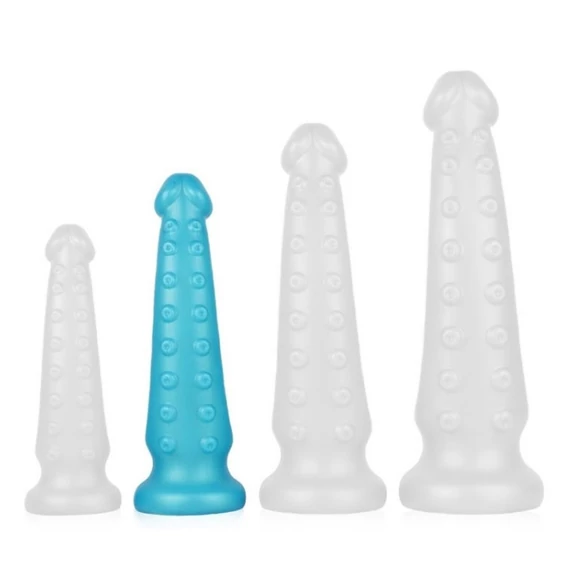 Tentakel Dildo M – prémium kék intim játék 23 x 5,5 cm