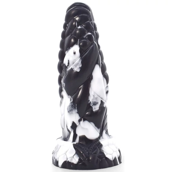 Pythor – elegáns fekete-fehér dildó 17 cm hosszú