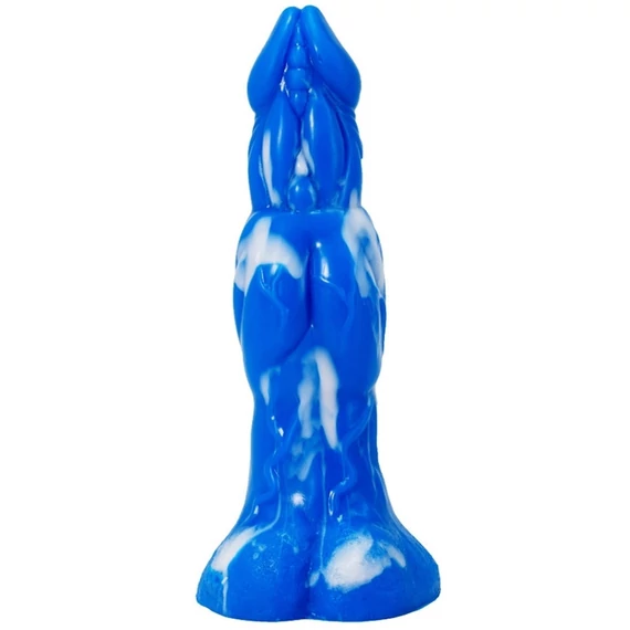Wolorz – prémium kék-fehér 20 cm-es dildó