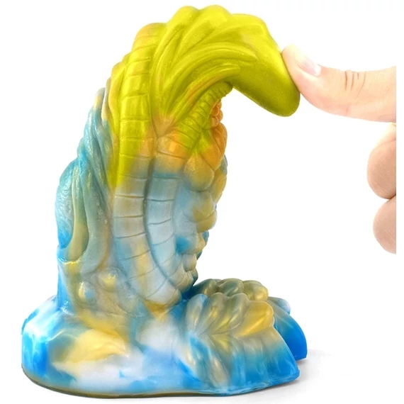 Rhegax – prémium arany-kék dildo 16 x 6,5 cm 