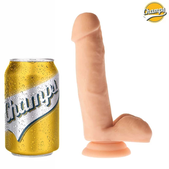Realistic Smoothy Champs – élethű vibráló dildó 14 cm