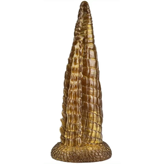 Monster Dildo Dicknosaur S – arany színű óriás vibrátor