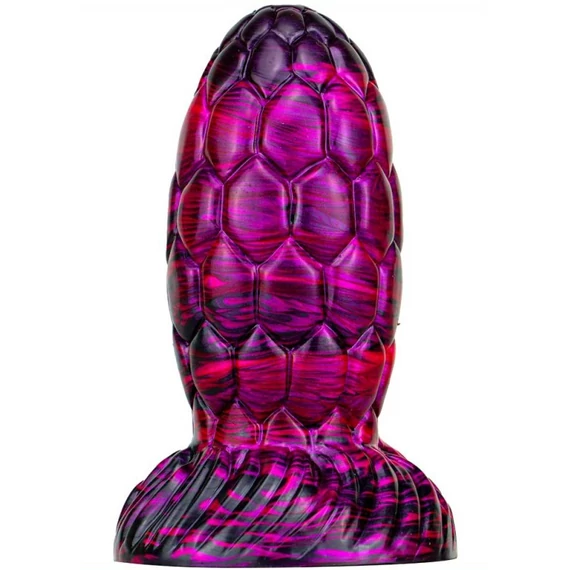 Warnax Dragon Egg – prémium tojás vibrátor 13x7 cm, lila-fekete