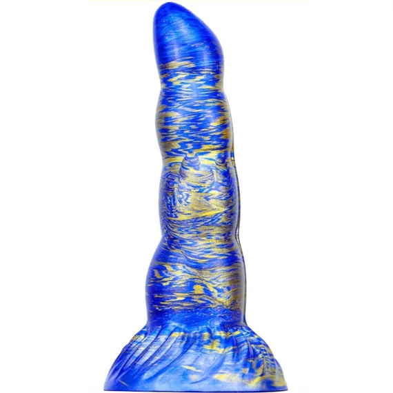 Dildo Fantasy Scopio – prémium kék-arany dildó 17 x 5 cm