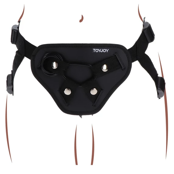 Strap-On Deluxe – prémium fekete dildós heveder پن