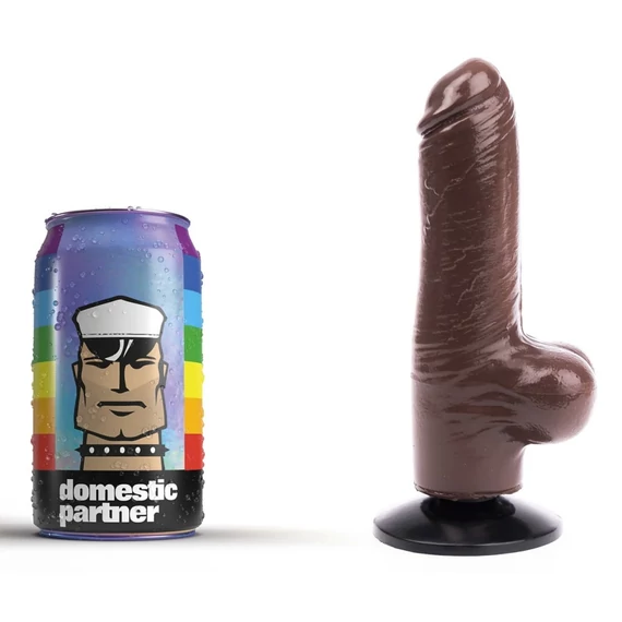 FUNKER DP87BR – élethű dildó, 13 cm, barna 