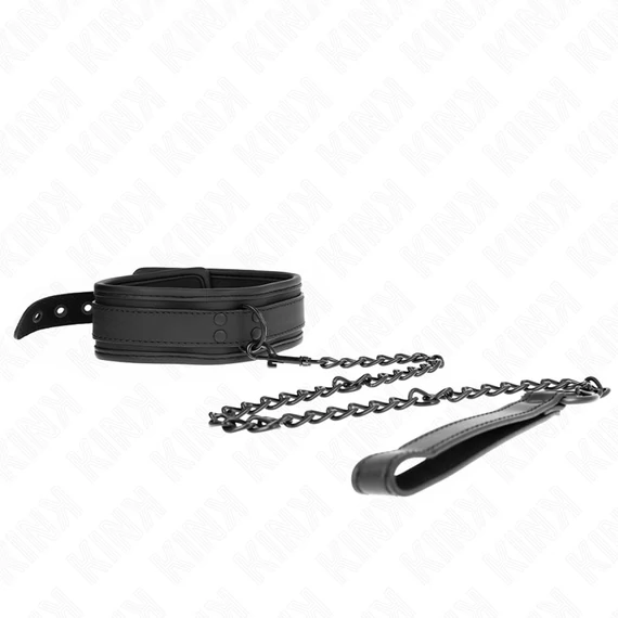 KINK – állítható neopréna bondage nyakörv övvel