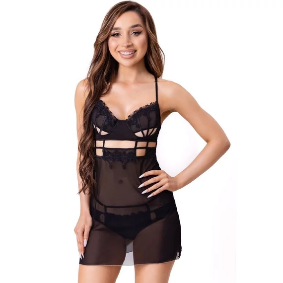 LIVCO CORSETTI FASHION - Maia 20247 – fekete babydoll és tanga S/M