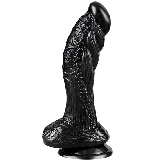 Monster Seemus - prémium fekete dildó 15 cm hosszú