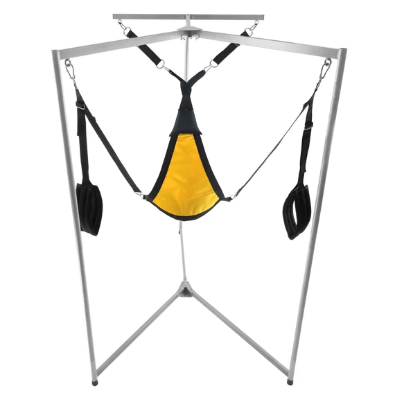 Kit Sling – sárga háromszögű szövet hinta, szürke kerettel