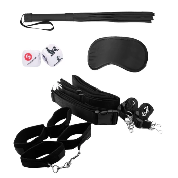 Bondage öv - érzéki korlátozó rendszer, prémium fekete
