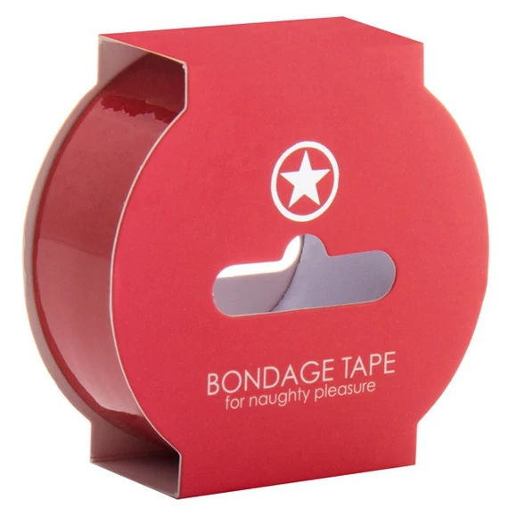 Bondage Tape – piros, 17m érzéki rögzítő szalag