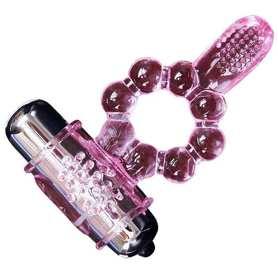 BAILE – szilikon gyűrű 10 nyelv ritmussal pink vibrációval