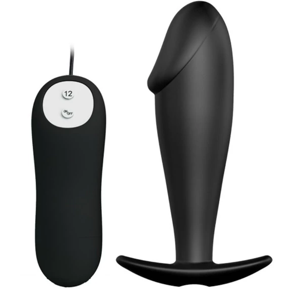 Pretty Love - szilikon anális plug, pénisz forma, 12 vibrációval