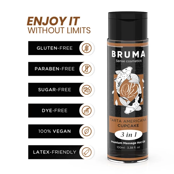 BRUMA – prémium 3 az 1-ben masszázsolaj cupcake 100 ml