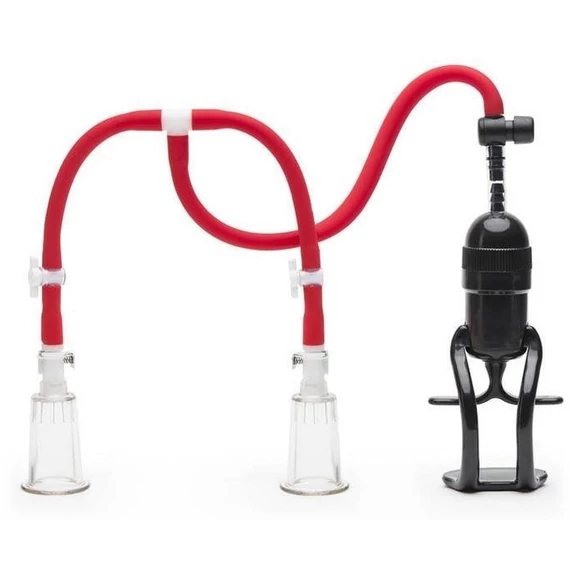 Tit Up Double Cup - vörös mellbimbó szívó pumpa